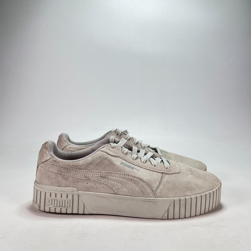 Puma Carina 2.0 SD Gray Suede Platform Sneakers 394942-08 Women's Size 11